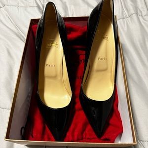 Christian Louboutin Patent Leather Pigalles in Black (EU 42)